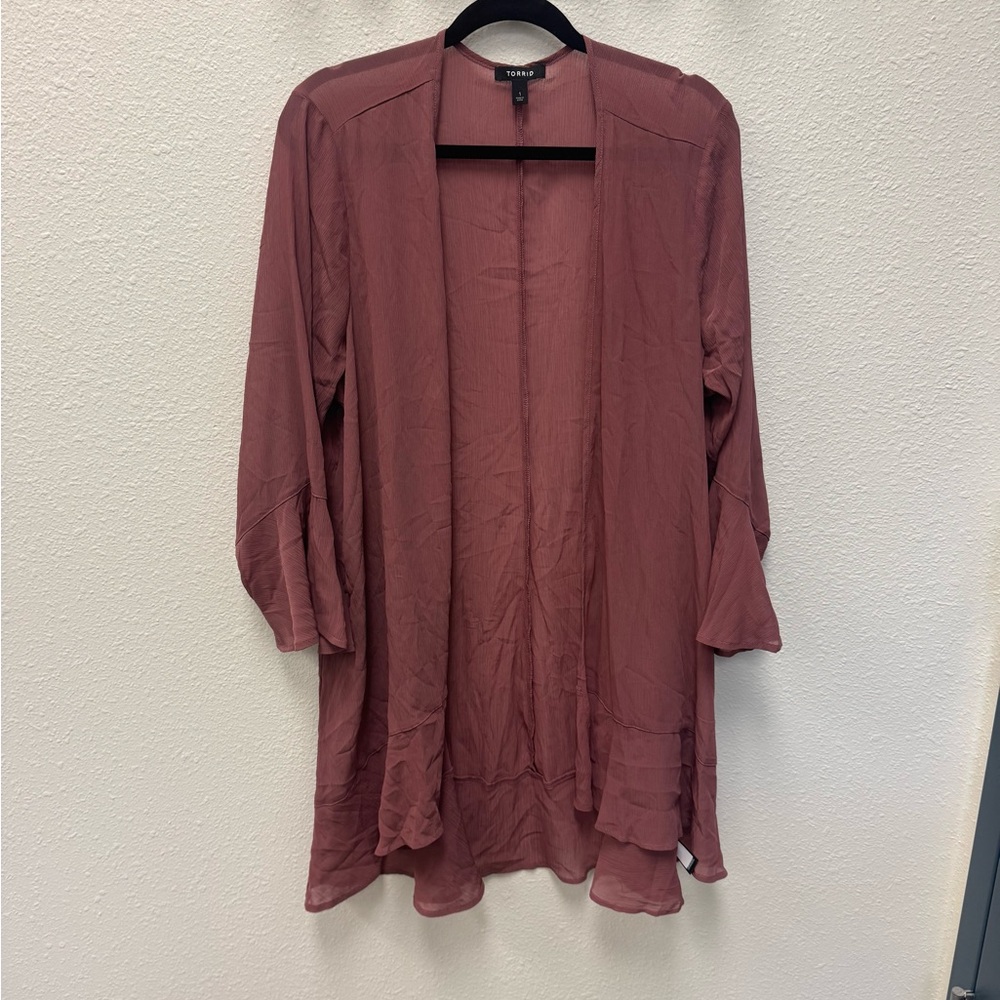 Torrid Blush Pink Lenny Drape Kimono